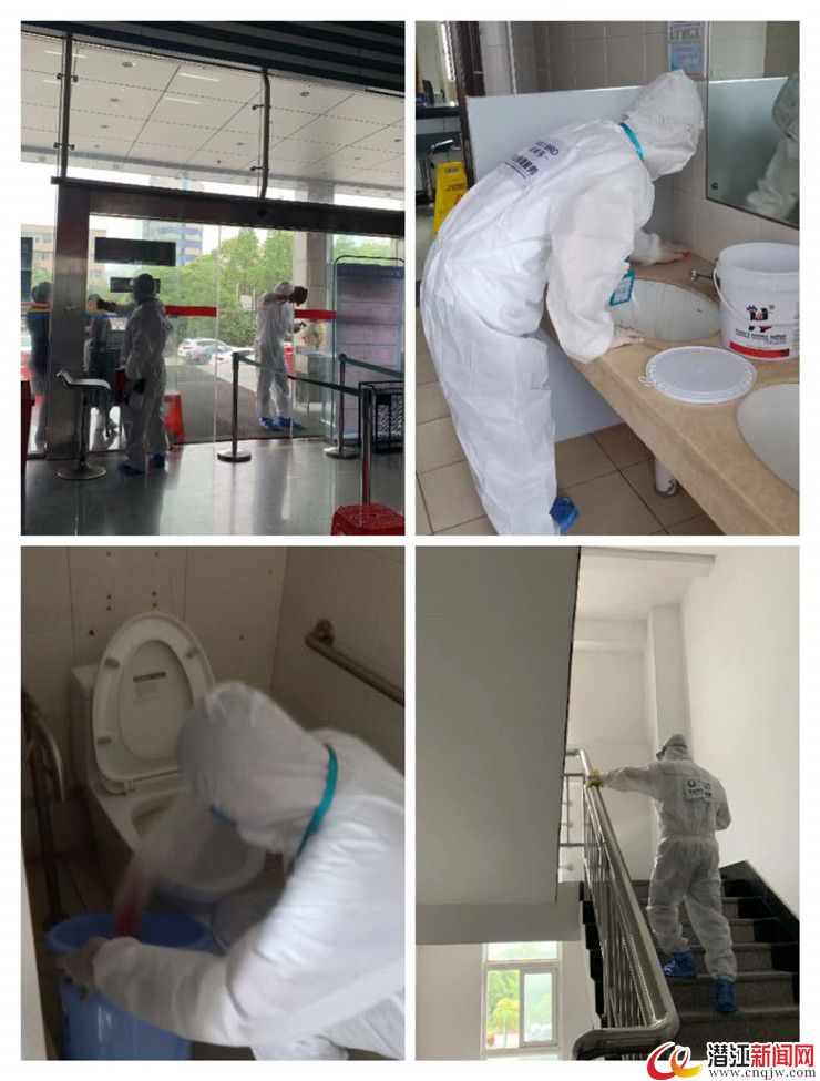 潜江对公共服务场所进行深度清洁消毒